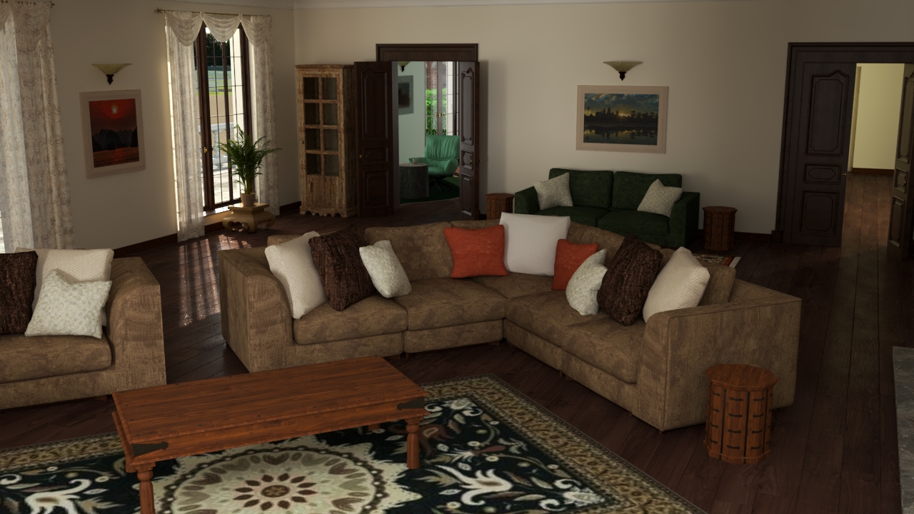 A country manor living room